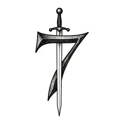 Espada com número 7