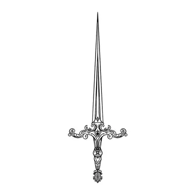 Espada fina ornamentada