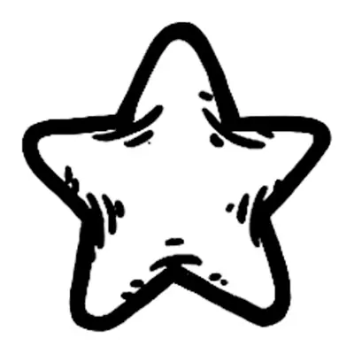 Estrela com contorno grosso