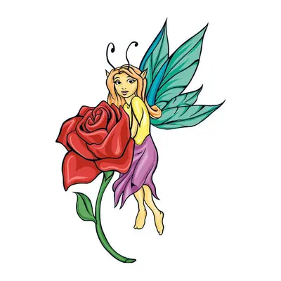 Fada com rosa