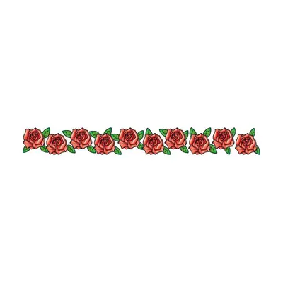 Faixa de rosas vermelhas