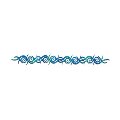Faixa tribal azul — Modelo 2