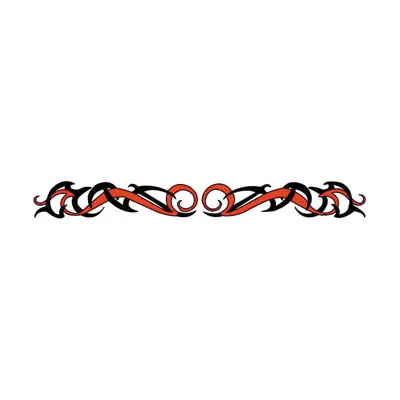 Faixa tribal vermelha e preta