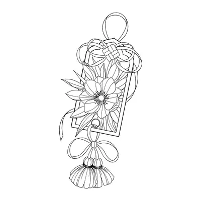Flor com nó decorativo