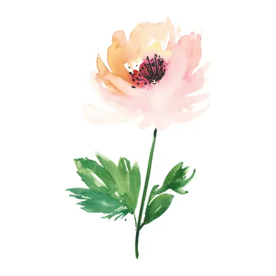 Flor em aquarela