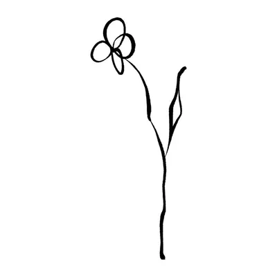 Flor fina estilizada