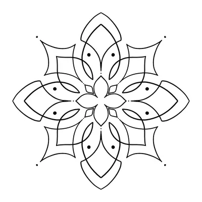 Flor geométrica simétrica
