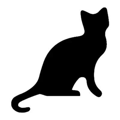 Gato preto sentado