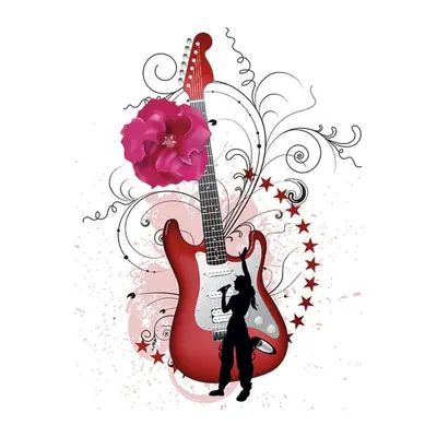 Guitarra com flor