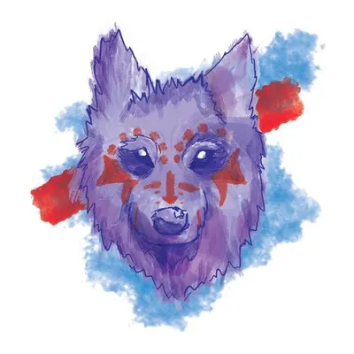 Lobo em aquarela