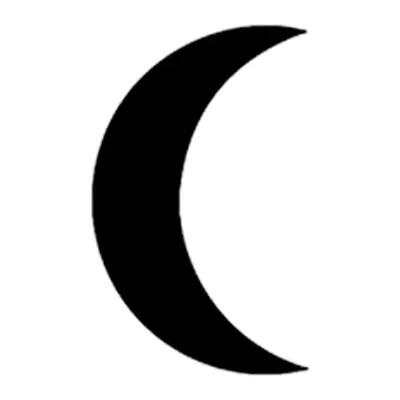 Lua crescente preenchida