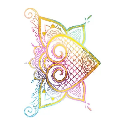 Mandala holográfica de coração