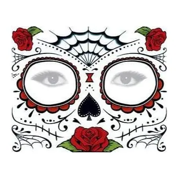 Maquiagem de caveira mexicana com rosas