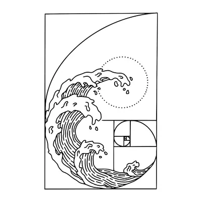 Onda com espiral áurea