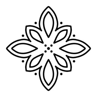Ornamento floral geométrico