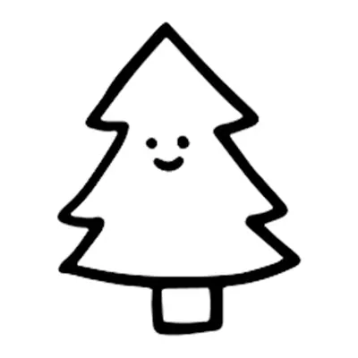 Pinheirinho de Natal sorridente