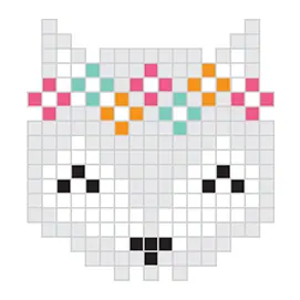 Raposa cinza de pixel