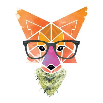 Raposa geométrica de óculos