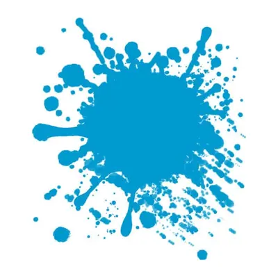 Respingo de tinta azul