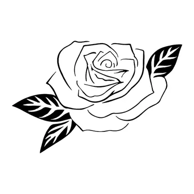 Rosa com folhas