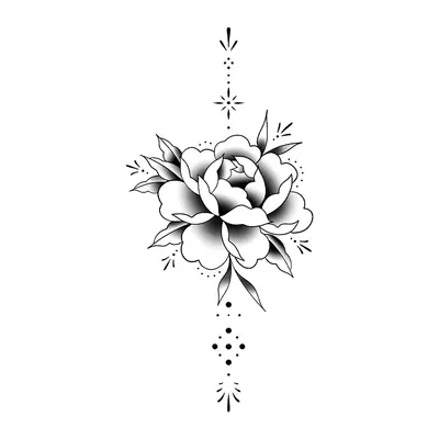 Rosa com ornamento vertical