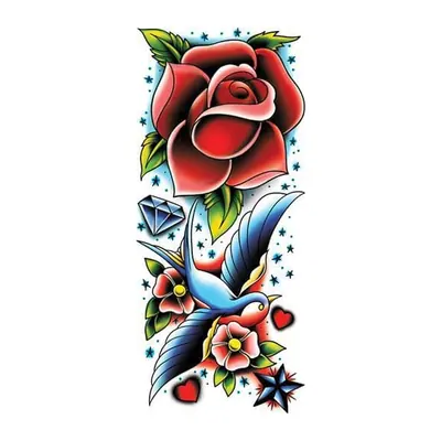 Rosa e andorinha colorida