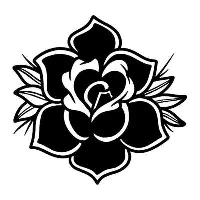 Rosa old school preta