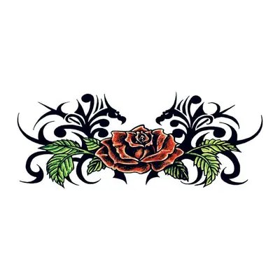 Rosa tribal pequena nas costas