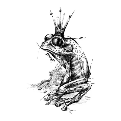 Sapo-rei com coroa