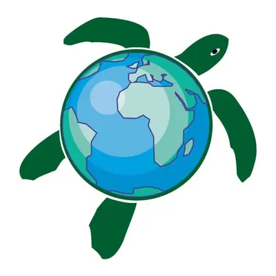 Tartaruga com planeta Terra
