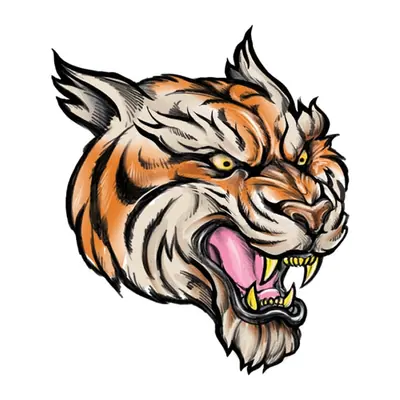 Tigre com a língua para fora