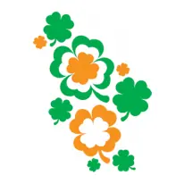 Trevos laranja e verdes