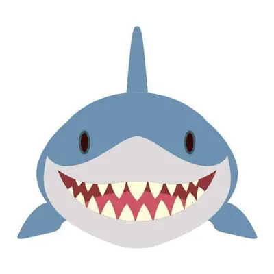Tubarão azul sorridente
