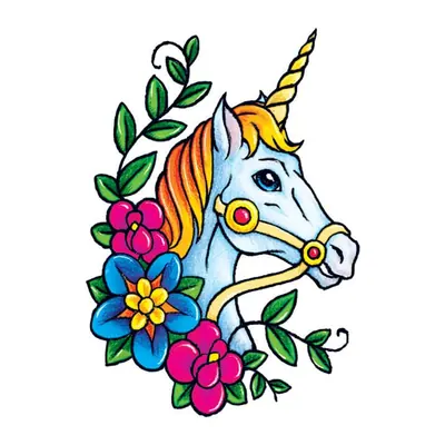Unicórnio com flores