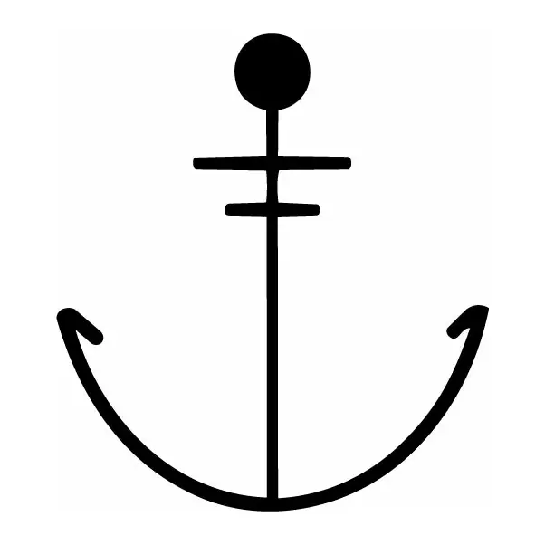 Tatuagem temporária Mar e Animais Marinhos — Âncora minimalista. Inclui âncora