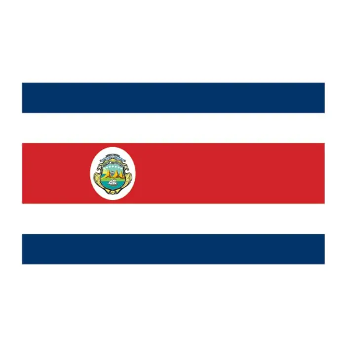 Tatuagem temporária Bandeiras — Bandeira da Costa Rica. Inclui bandeira