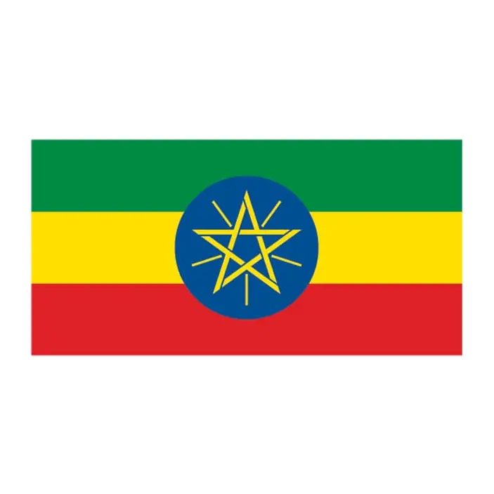 Tatuagem temporária Bandeiras — Bandeira da Etiópia. Inclui bandeira
