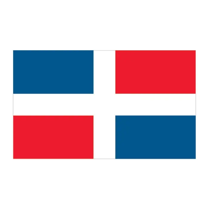 Tatuagem temporária Bandeiras — Bandeira da República Dominicana. Inclui bandeira