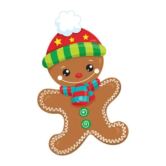 Tatuagem temporária Datas e Festas — Biscoito de gengibre de Natal. Inclui biscoito