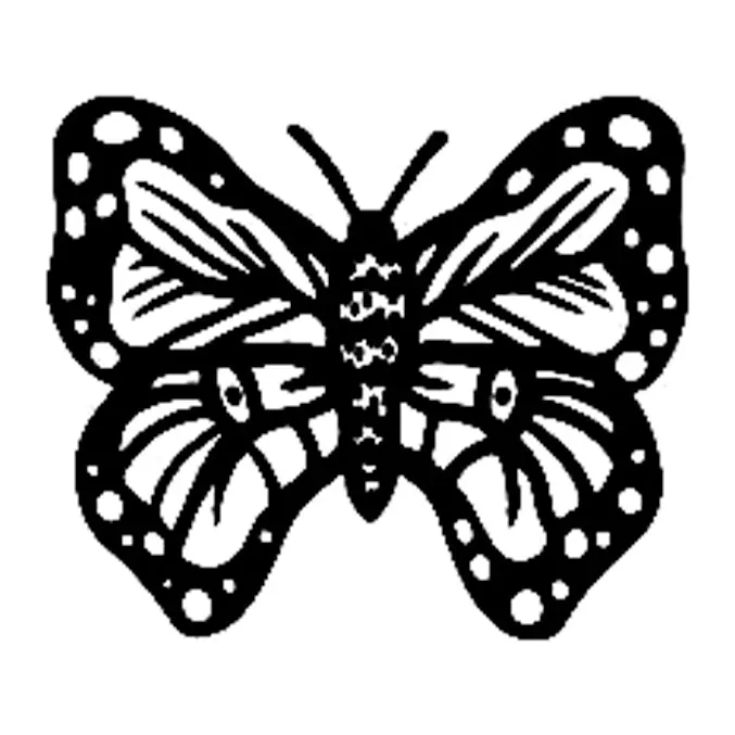 Tatuagem temporária Borboletas e Insetos — Borboleta com bolinhas. Inclui borboleta