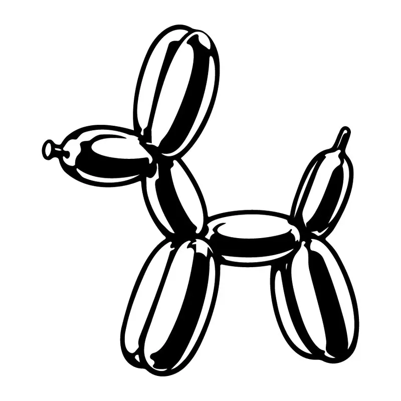 Tatuagem temporária Objetos — Cachorro de balão. Inclui balão, cachorro