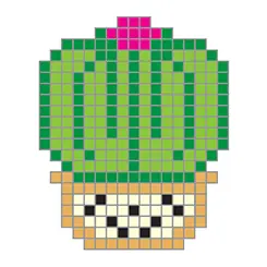 Tatuagem temporária Folhas e Plantas — Cacto de pixel pequeno. Inclui cacto