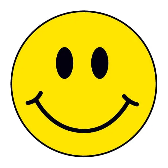 Tatuagem temporária Símbolos — Carinha amarela sorridente. Inclui carinha
