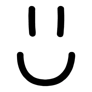 Tatuagem temporária Símbolos — Carinha sorridente minimalista. Inclui carinha