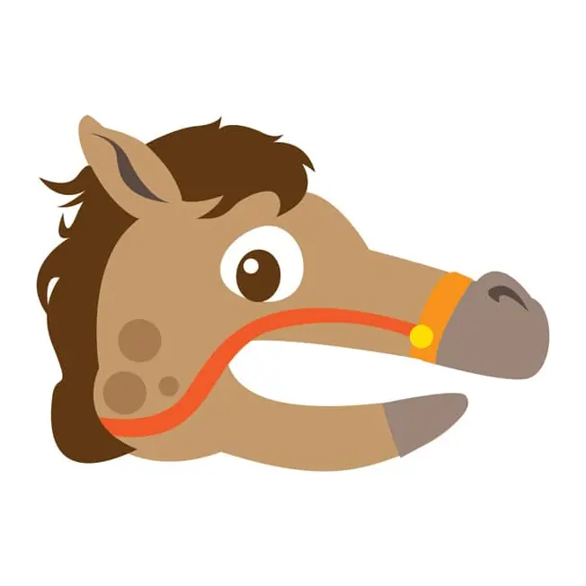 Tatuagem temporária Bichinhos Fofos — Cavalo de fantoche. Inclui cavalo
