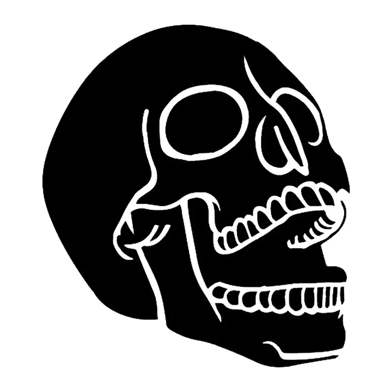 Tatuagem temporária Caveiras e Sombrio — Caveira preta. Inclui caveira