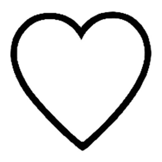 Tatuagem temporária Corações e Amor — Coração em contorno. Inclui coração