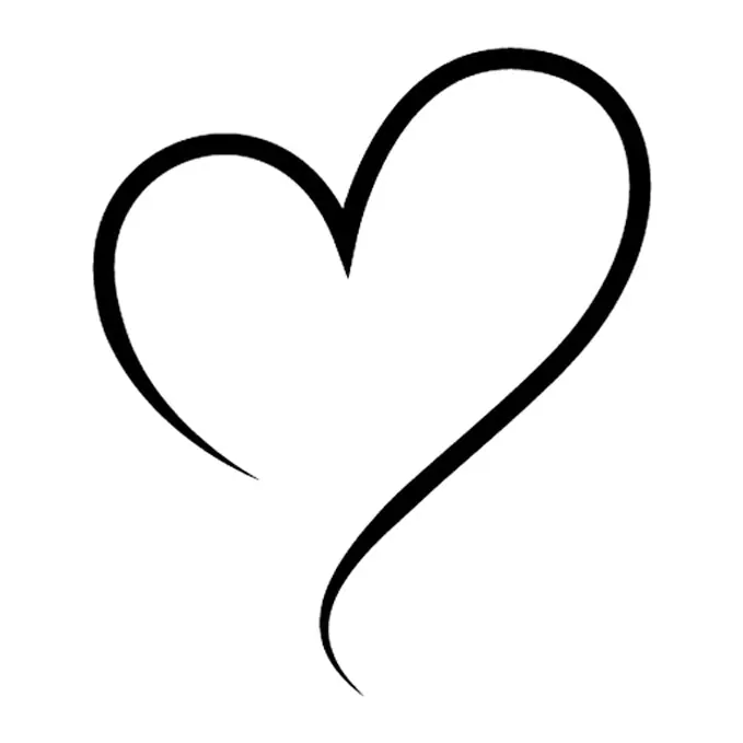 Tatuagem temporária Corações e Amor — Coração em linha. Inclui coração
