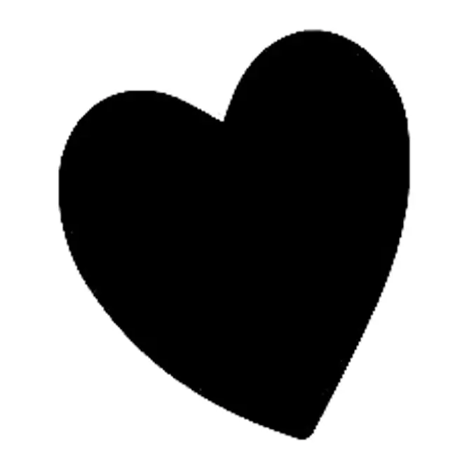Tatuagem temporária Corações e Amor — Coração preenchido. Inclui coração
