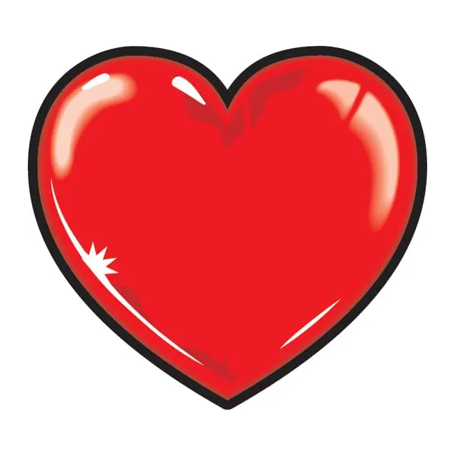 Tatuagem temporária Corações e Amor — Coração vermelho brilhante. Inclui coração